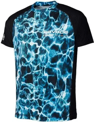 Produktbild von Savage Gear Angelshirt Marine UV T-Shirt Sea Blue L