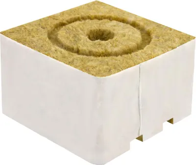 Produktbild von 100x Steinwolle Kulturblock Gurke 10x10x6,5cm Gemüsezucht Hydroponik Anbau