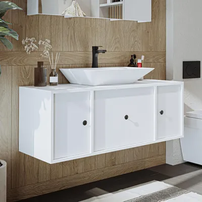 Image de Ensemble de meubles de salle de bains Roomart GUSTO-II-120, 2 pièces, 120 cm de large, blanc