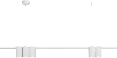 Imagen del producto de Lámpara colgante blanca con cinco focos, modelo Genesis 5xGU10, 8W, marca Milagro
