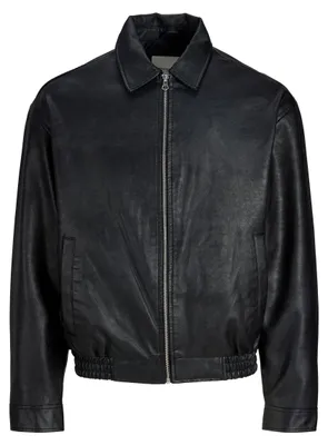 Image de Jack & Jones 12289182_2161_XXL, Veste bomber, Unie, Adulte, Fermeture éclair, Polyester, Noir