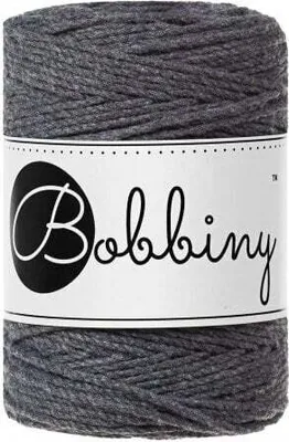 Zdjęcie produktu dla Bobbiny 3PLY Macramé Rope 1,5 mm 100 m Charcoal Sznurek