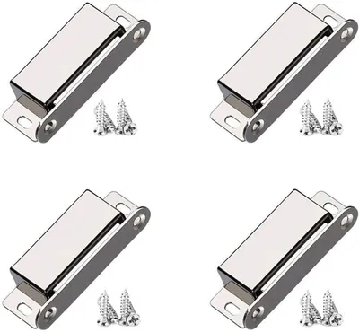 Produktbild von Magnetschn?pper, 4 Stš¹ck 10 kg Zugkraft, Tš¹rmagnet Stark Schranktš¹r Magnet Schrankmagnete Magnetverschluss Schrank Tš¹rschlie?er Schranktš¹r Edelstahl M?belmagnete