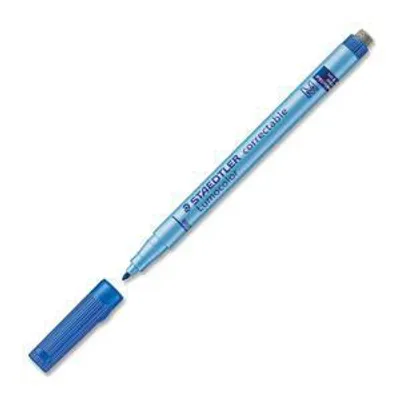 Image de STAEDTLER Crayon pour feuilles Lumocolor correct M bleu 10 pièces