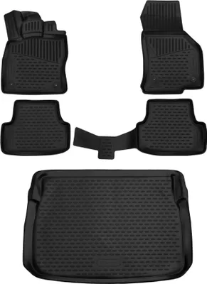 Produktbild von Gummi Kofferraumwanne + Fußmatten Set für VW Golf Sportsvan, Bj. 2014-2020