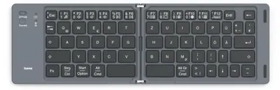 Obrázek produktu pro Hama Travel 450, QWERTZ, Německý, Nůžkový spínač, Jakékoliv značky, Černá, Tmavě šedá, Plast
