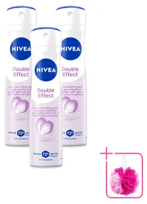 Produktbild von 3 x NIVEA Double Effect Anti-Transpirant Spray - 150 ml - Sparpackung - 3 Stücke