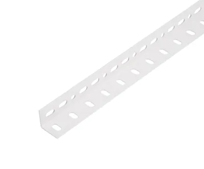 Produktbild von ALBERTS Winkelprofil Stahl roh sendzimirverzinkt weiß kunststoffbeschichtet RAL 9016 1000x25x25 mm Materialstärke 1,2 mm