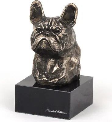 Produktbild von Französische Bulldogge I - Hundestatue, Büste auf Steinsockel, Skulptur, Trophäe für Hundeausstellung der Marke Art-Dog