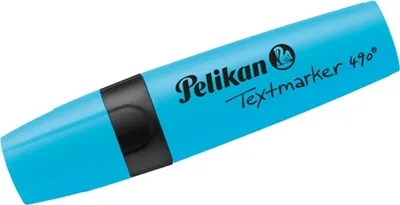 Zdjęcie produktu dla Pelikan Textmarker 490, 1 szt., Niebieski, Niebieski, Polipropylen (PP)