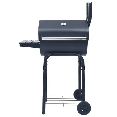 Immagine prodotto di Barbecue a Carbone con Affumicatore e Ripiano Basso Nero