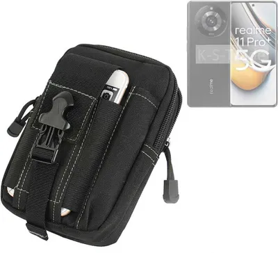 Produktbild von K-S-Trade Gürtel Tasche kompatibel mit Realme 11 Pro+ Gürteltasche Holster Schutz Hülle Handy Hülle Smartphone outdoor Handy-Hülle schwarz