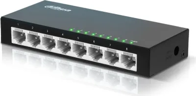 Obrázek produktu pro Dahua Technology Access PFS3008-8ET-V2, Nespravované, L2, Fast Ethernet (10/100), Montovatelné na zeď