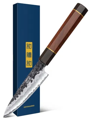 Produktbild von HOSHANHO 9,5 cm Gemüsemesser, Scharfe 10Cr15MoV Obstmesser Schälmesser
