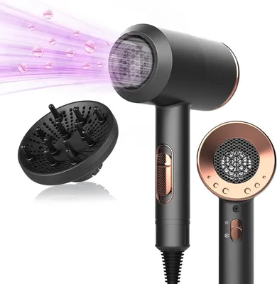 Image de Sèche-cheveux professionnel portable ionique 1800 W