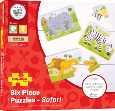 Produktbild von Set mit 3 Holzpuzzles – Happy Jungle
