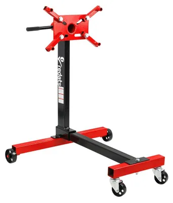 Immagine prodotto di Cavalletto girevole per motore auto, supporto sostegno, asta regolabile 360°, 4 ruote, manutenzione veicoli, carico massimo 450 kg Redats