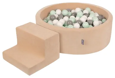 Produktbild von Bällebad Spielbad Bällebogen - 200 Bälle - Sandbeige - Für Babys
