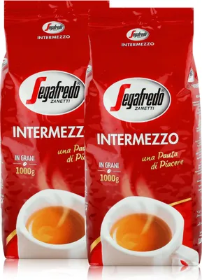Produktbild von Segafredo Intermezzo Espresso Kaffee-Bohnen 1kg - Stark & Würzig (2er Pack)