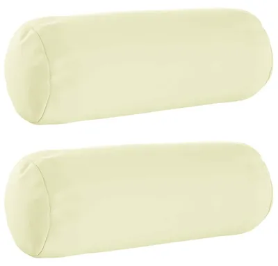 Obrázok produktu pre vidaXL Vankúšový poťah, 2 kusy, farba: krémová, priemer: 15 x 40 cm, materiál: polyester
