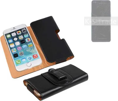 Produktbild von K-S-Trade Schützhülle Handyhülle kompatibel mit Oppo Reno4 Holster Gürtel Tasche Schutzhülle Handy-Tasche Smartphone Case Seitentasche schwarz 1x