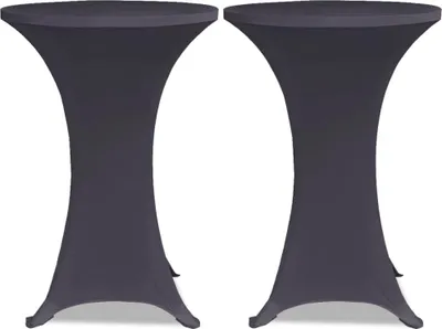 Obrázok produktu pre vidaXL Obal na stôl Stretch Cover 2 ks 70 cm Anthracite