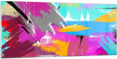 Produktbild von Bilder auf glas - Abstraktion modern - 120x50cm - Glasbilder - Wandbilder - Kunstdruck - zum Aufhängen bereit - Wanddekoration aus Glas - Glas Bilder - Wandbild auf Glas - Einteilig - GAB120x50-3966