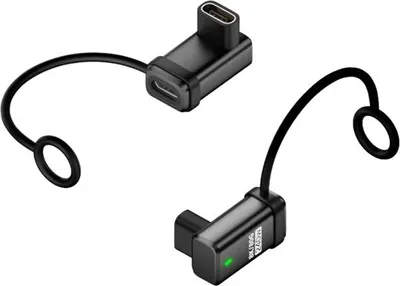 Immagine prodotto di INF 2 Pezzi Adattatore USB-C Femmina-Femmina 240W, 120Gbps, Angolo Retto Nero