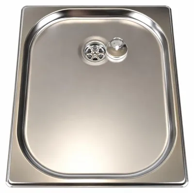 Produktbild von Edelstahl Spüle Spülbecken Tropfmulde 354x325x20 mm Abtropffläche Ablauf 19mm