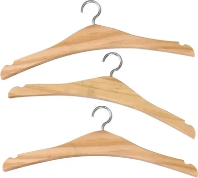 Produktbild von Kleiderbügel aus Holz für Puppensachen, 6 Stück, 18 cm