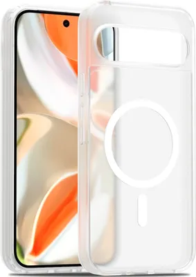 Immagine prodotto di Custodia magnetica per Google Pixel 9 Pro XL, compatibile con MagSafe, retro trasparente opaco, resistente agli urti Trasparente