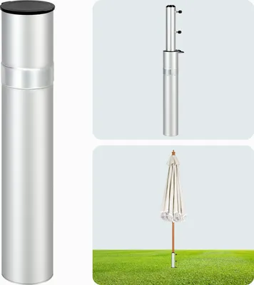 Produktbild von Sekey Schirmständer Sonnenschirm Schirmhalter Aluminium für Stöcke bis Ø 52 mm Wäscheständer