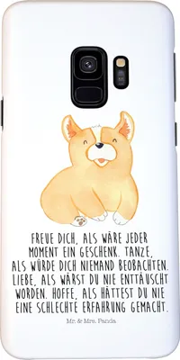 Produktbild von Mr. & Mrs. Panda Samsung Galaxy S9 Handyhülle Corgie - Weiß - Geschenk, Sprüche, Lebensfroh, Hülle, Handy Schutzhülle, Hund, Smartphone, Welsh Pembroke, Cover, Spruch