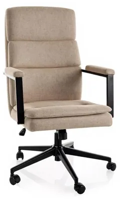 Image de Fauteuil de bureau pivotant en tissu - Gamme Q-090 - Taupe - Tissu 260