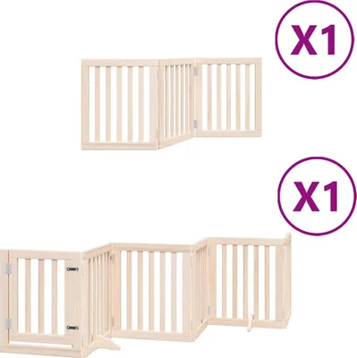 Obrázok produktu pre vidaXL 9-dielna brána pre psov so skladacími dverami 450 cm topoľové drevo