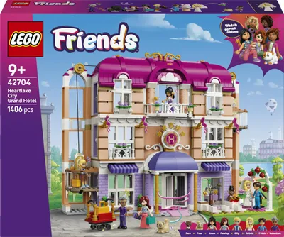 Immagine prodotto di LEGO Friends 42704 Grand Hotel Di Heartlake City, Giocattolo Con 6 Mini Bamboline, 2 Animali E Accessori, Regalo Bambine 9+