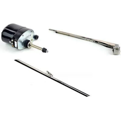 Produktbild von 3 teiliges Scheibenwischer-Set, Scheibenwischermotor, Wischerarm & Wischerblatt, 12 Volt , Arm 23-37,5 cm, Blatt 35 cm f
