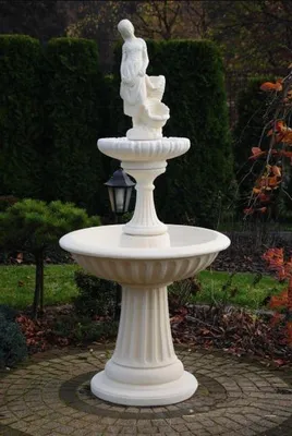 Produktbild von Zierbrunnen Springbrunnen Skulptur 197cm Brunnen Deko Garten Fontaine Teich Neu