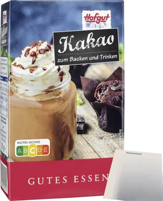 Produktbild von Hofgut Backkakao (250g Packung) + usy Block