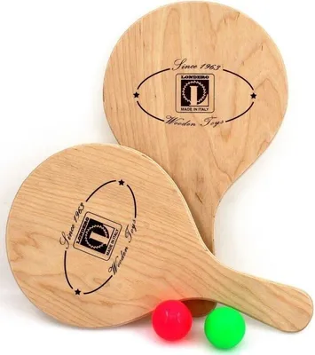 Produktbild von Mini Beachball Set aus skandinavischem Birken - Holz, Qualität Italy