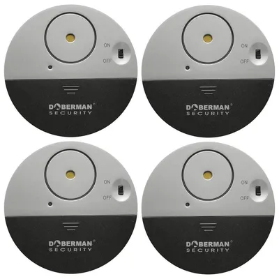 Immagine prodotto di Allarme per finestra 100 dB - Sensore di vibrazioni - Ultrasottile - Autoadesivo - 70 x 70 x 10 mm - Con 3 batterie LR44