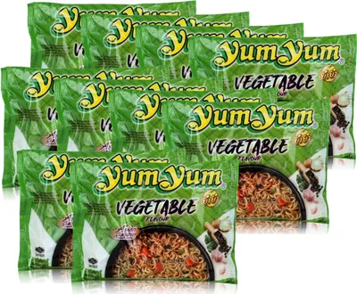 Produktbild von Yum Yum Instant Nudeln Gemüse 60g - VEGETABLE - Fertiggericht (10er Pack)