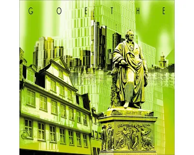 Produktbild von Glasbild Frankfurt Goethe 20x20 cm