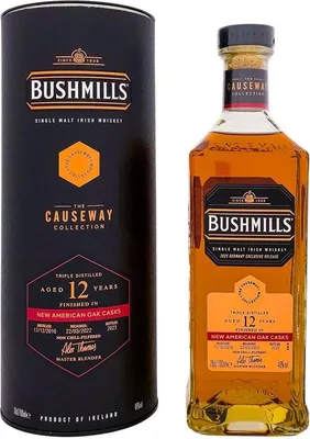 Produktbild von Bushmills 12 Years New American Oak Cask Finish The Causeway Collection + Box 700ml 46% Vol.
