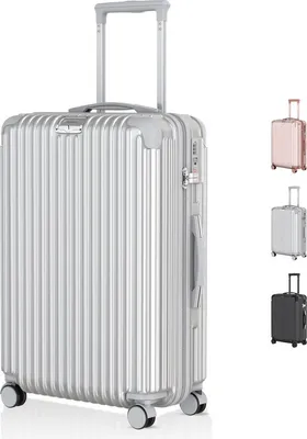 Produktbild von Voyagoux® Reisekoffer Polycarbonat Silber 116L TSA-Schloss Rollen Groß