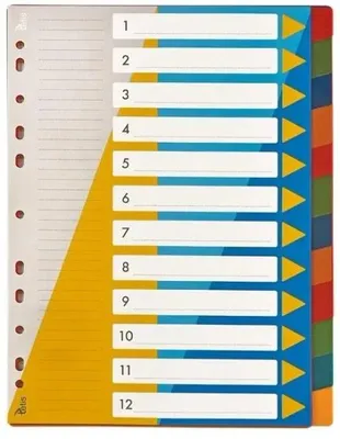 Produktbild von Przekładki A4 PP, numeryczne 1-12