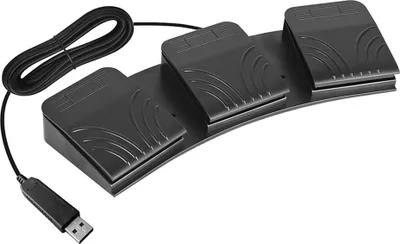 Produktbild von USB-Fussschalter, universelle Steuertaste, individuell angepasstes Computertastatur-Aktionspedal fuer medizinische Geraete, Instrumente, Computer, Buero, programmierbares Fusspedal, anpassbare Funktionen, rutschfestes Design, kompatibel mit mehreren Systemen