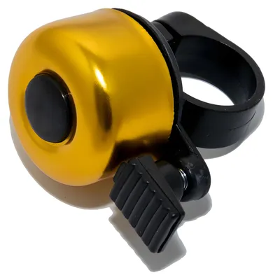 Image de Sonnette pour vélo BestPrice, couleur or, diamètre 35 mm, en aluminium, pour VTT, vélo de course, vélo de ville