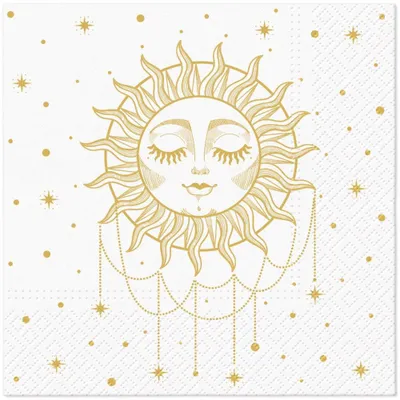 Produktbild von 20 Servietten Bohemian Sun - Symbol der Sonne 33x33cm
