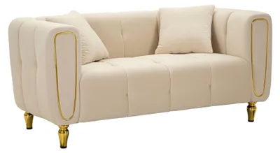 Produktbild von FURNLUX Sofa Alma Beige 81cm / Hauptfarbe: Beige / Abmessungen: 81 x 71 x 155 cm